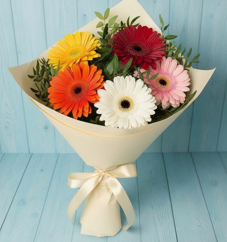 Букет цветов из: Герберы в Красной Поляне Краснодарского края