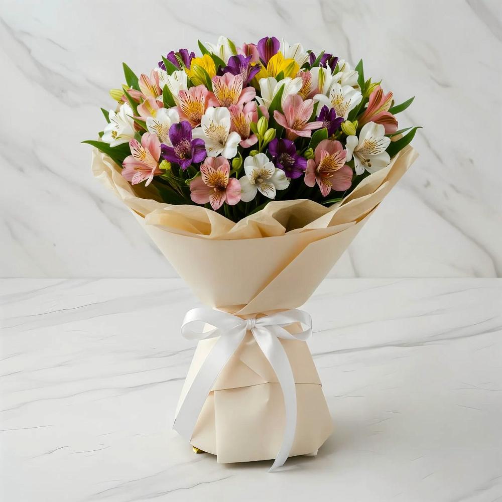 Букет цветов из: Альстромерии в Красной Поляне Краснодарского края