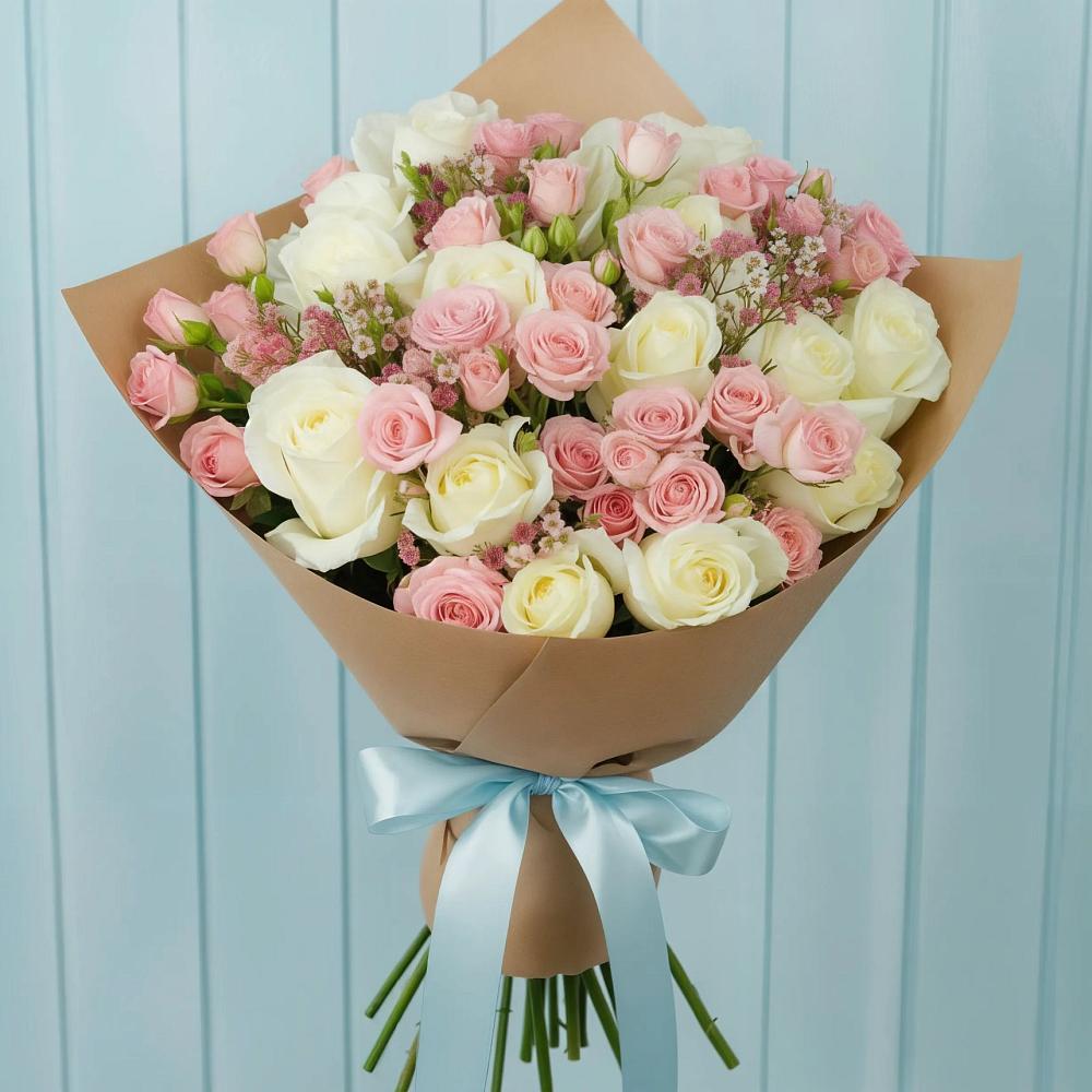Букет цветов из: Розы в Красной Поляне Краснодарского края