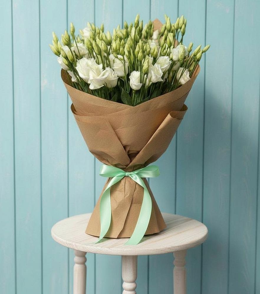 Букет цветов из: Лизиантусы в Красной Поляне Краснодарского края