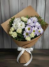 Букет цветов из:  Хризантемы и Розы #REPLACE_PRED# Красной Поляне Краснодарского края