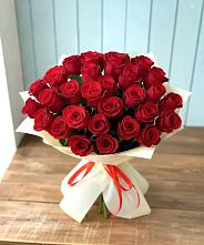 Букет 29 Красных роз в Красной Поляне Краснодарского края