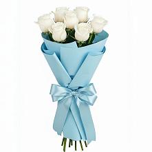 Букет 7 белых роз Проуд в Красной Поляне Краснодарского края