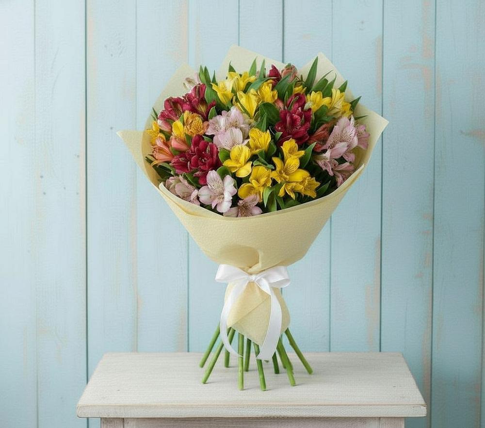 Букет цветов из: Альстромерии в Красной Поляне Краснодарского края