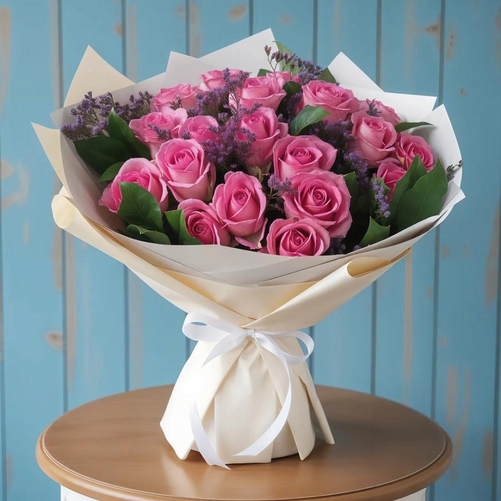 Букет цветов из: Розы в Красной Поляне Краснодарского края