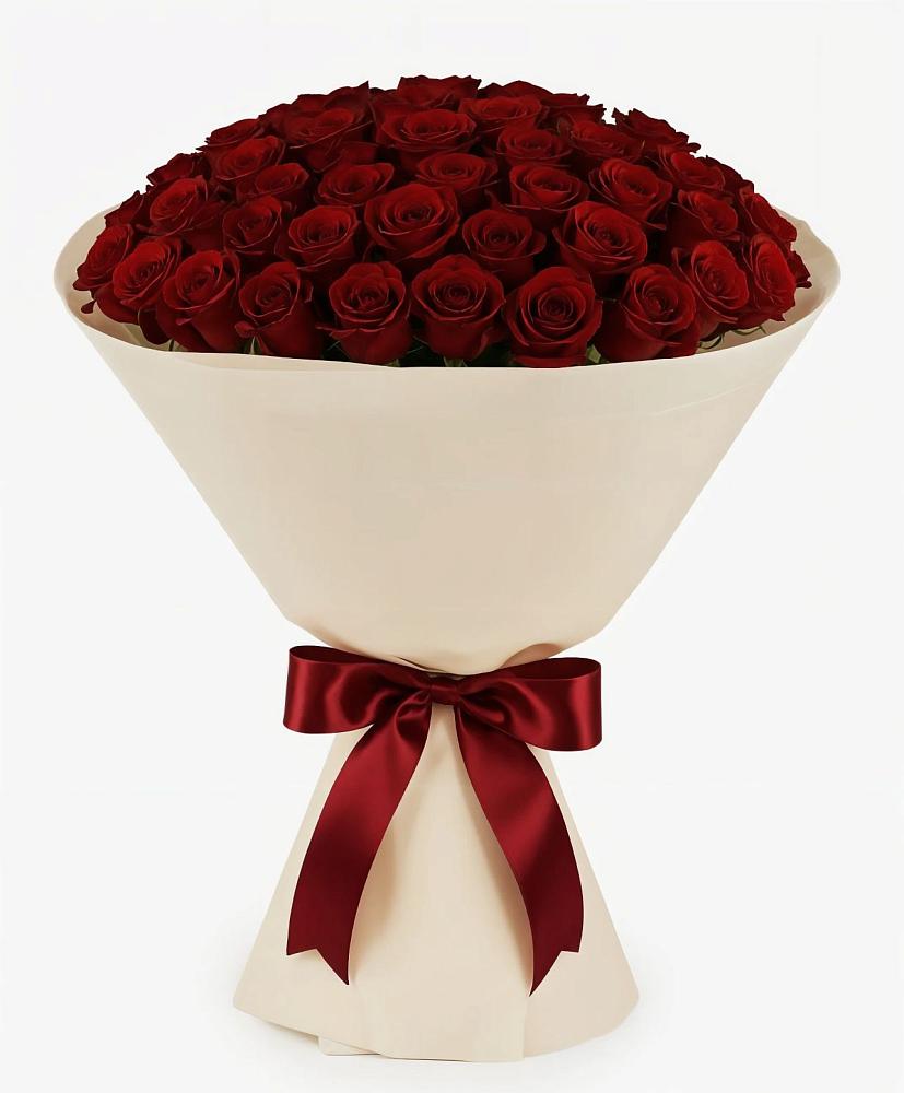 Букет 101 Бордовая роза Блэк Бакарра в Красной Поляне Краснодарского края