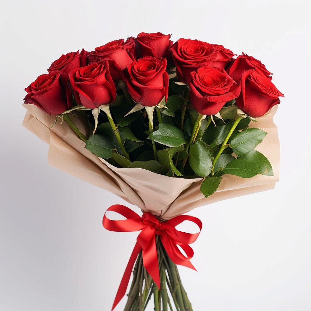 Букет 11 Красных роз Эдлесс Лав в Красной Поляне Краснодарского края