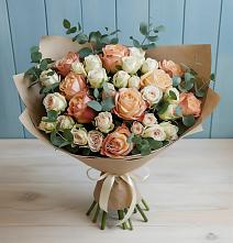 Букет цветов из:  Альстромерии и Розы #REPLACE_PRED# Красной Поляне Краснодарского края